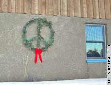 peace symbol wreath