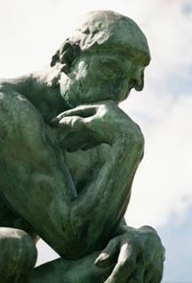 


<div class=attribution>statue by Rodin, photo by David Metraux</div>
The Thinker


