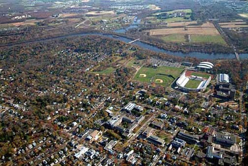 aerial view of Princeton, New Jersey