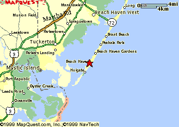 Beach Haven locator map