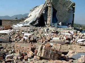 Chenagai madrassa after airstrike, 2006