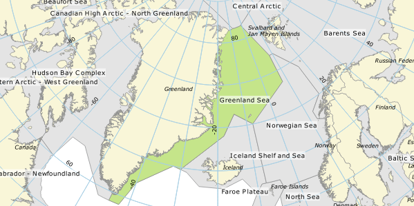 Greenland Sea map